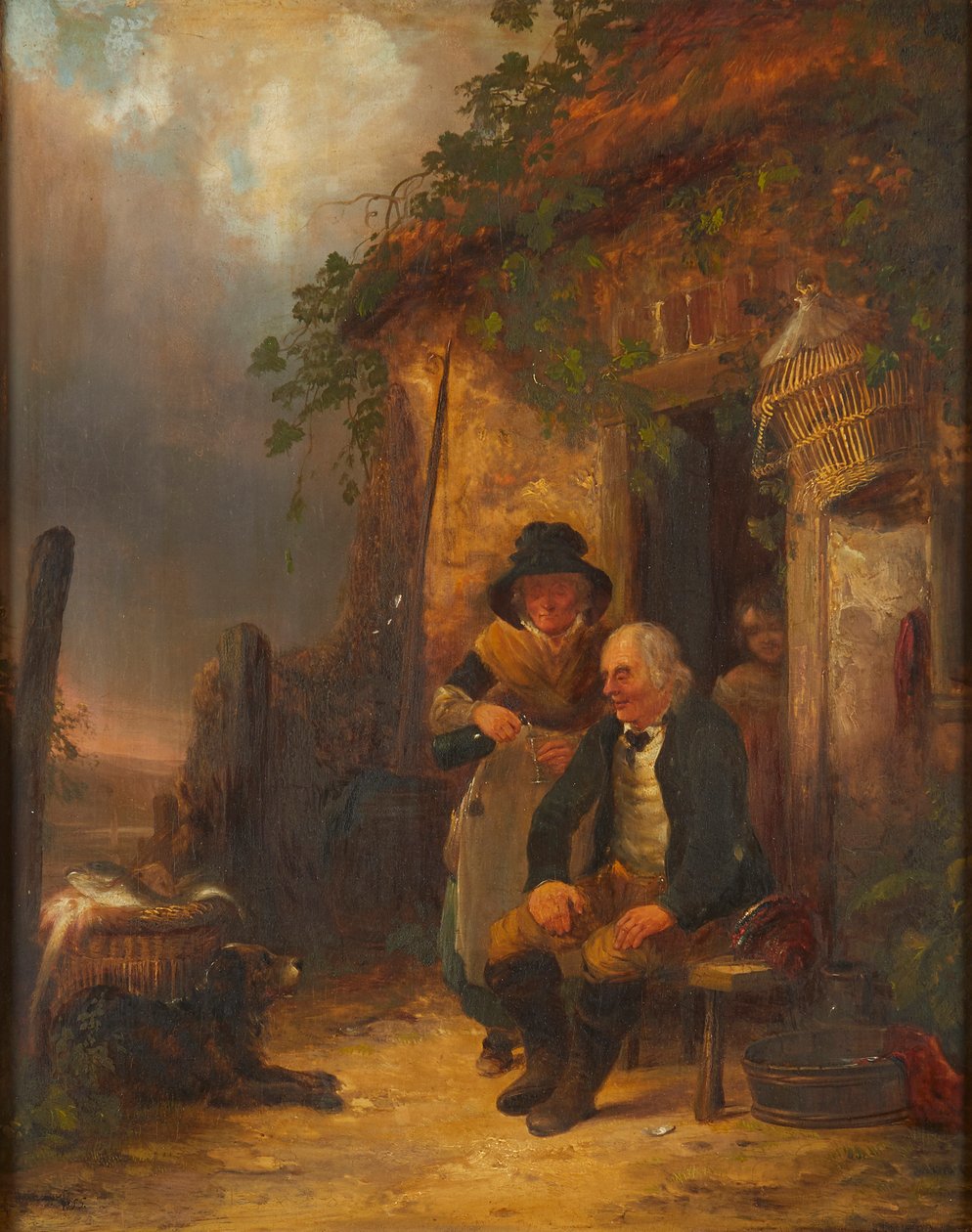 Een klein glaasje door William Snr. Shayer