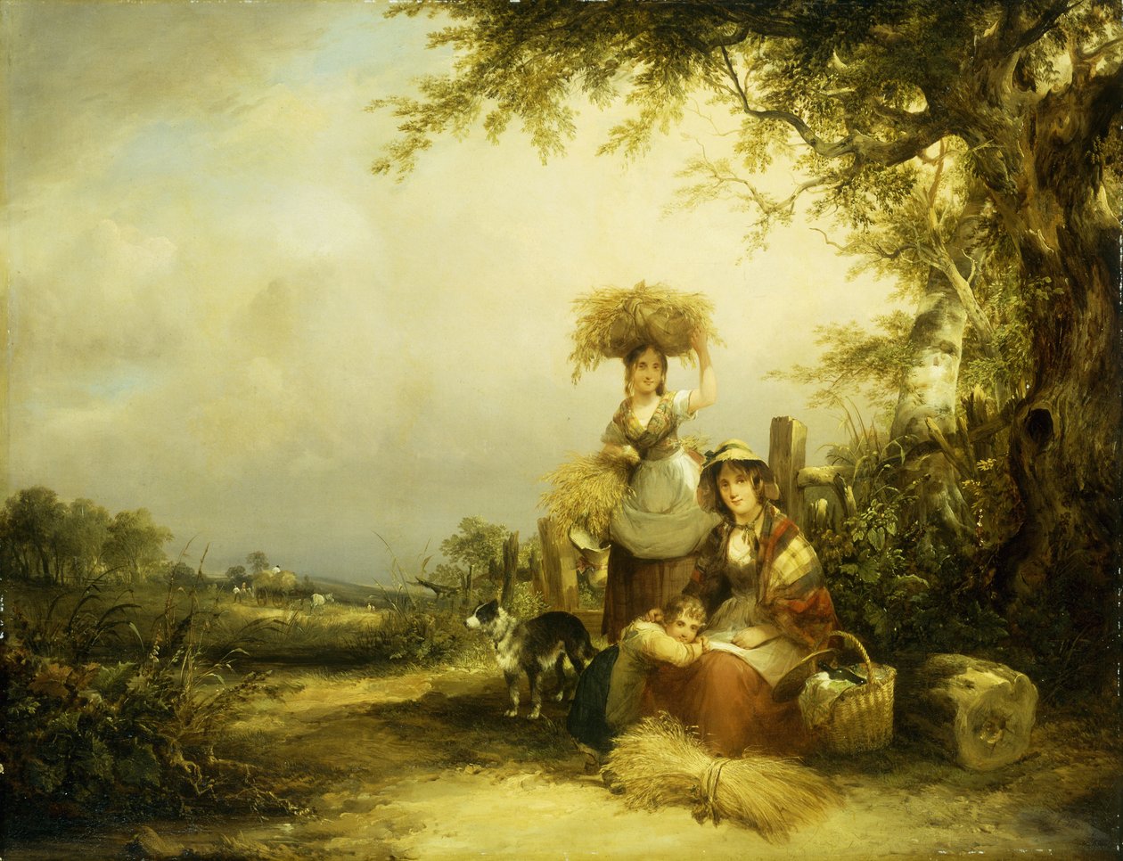 De arenleesters - Shirley, Hants door William Snr. Shayer