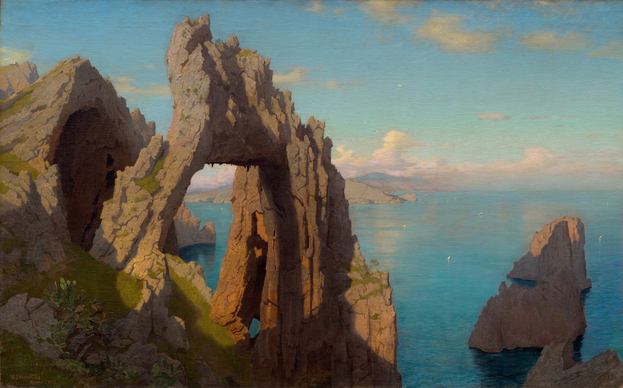 Natuurlijke boog bij Capri door William Stanley Haseltine