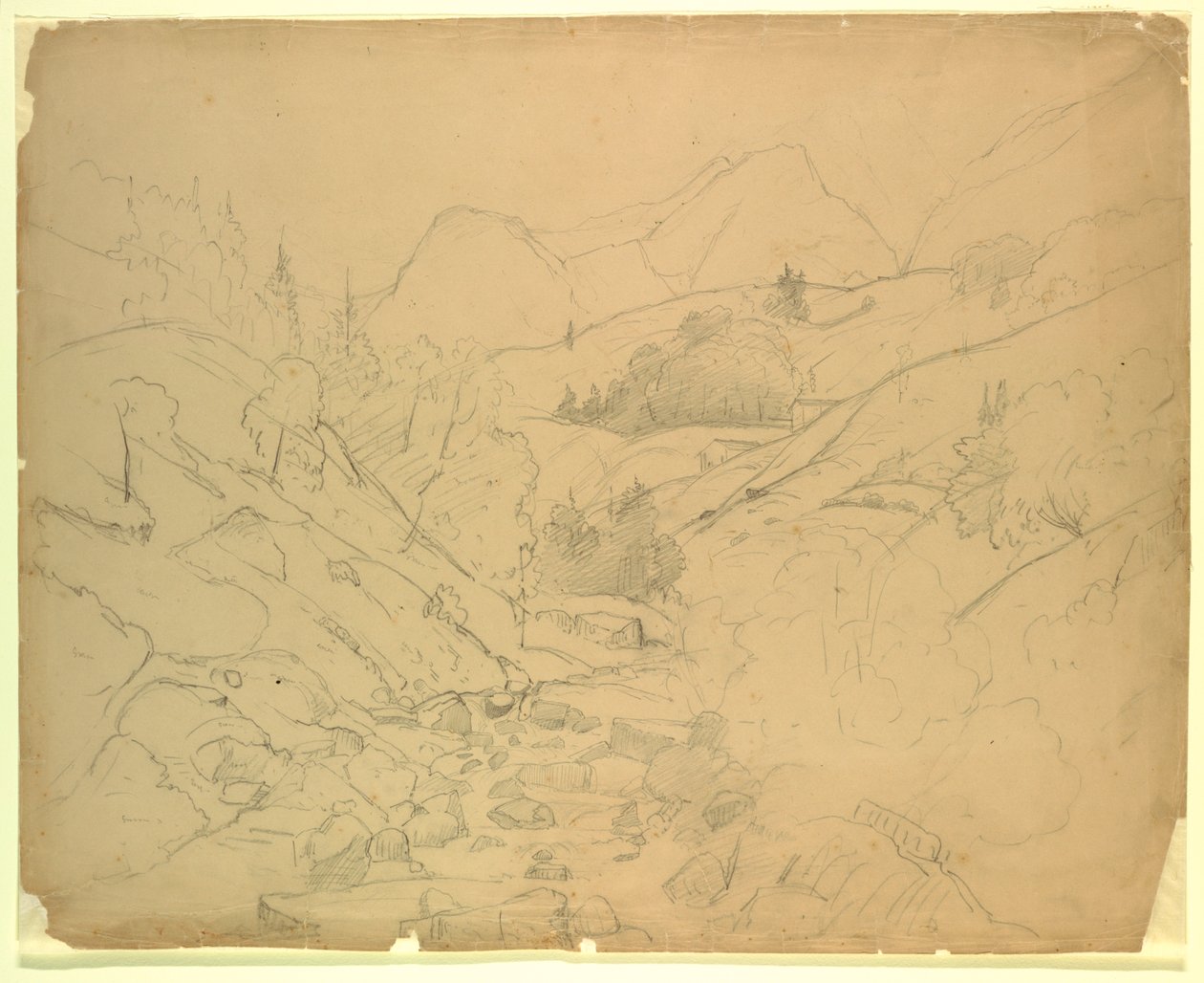 Studie van landschap door William Stanley Haseltine