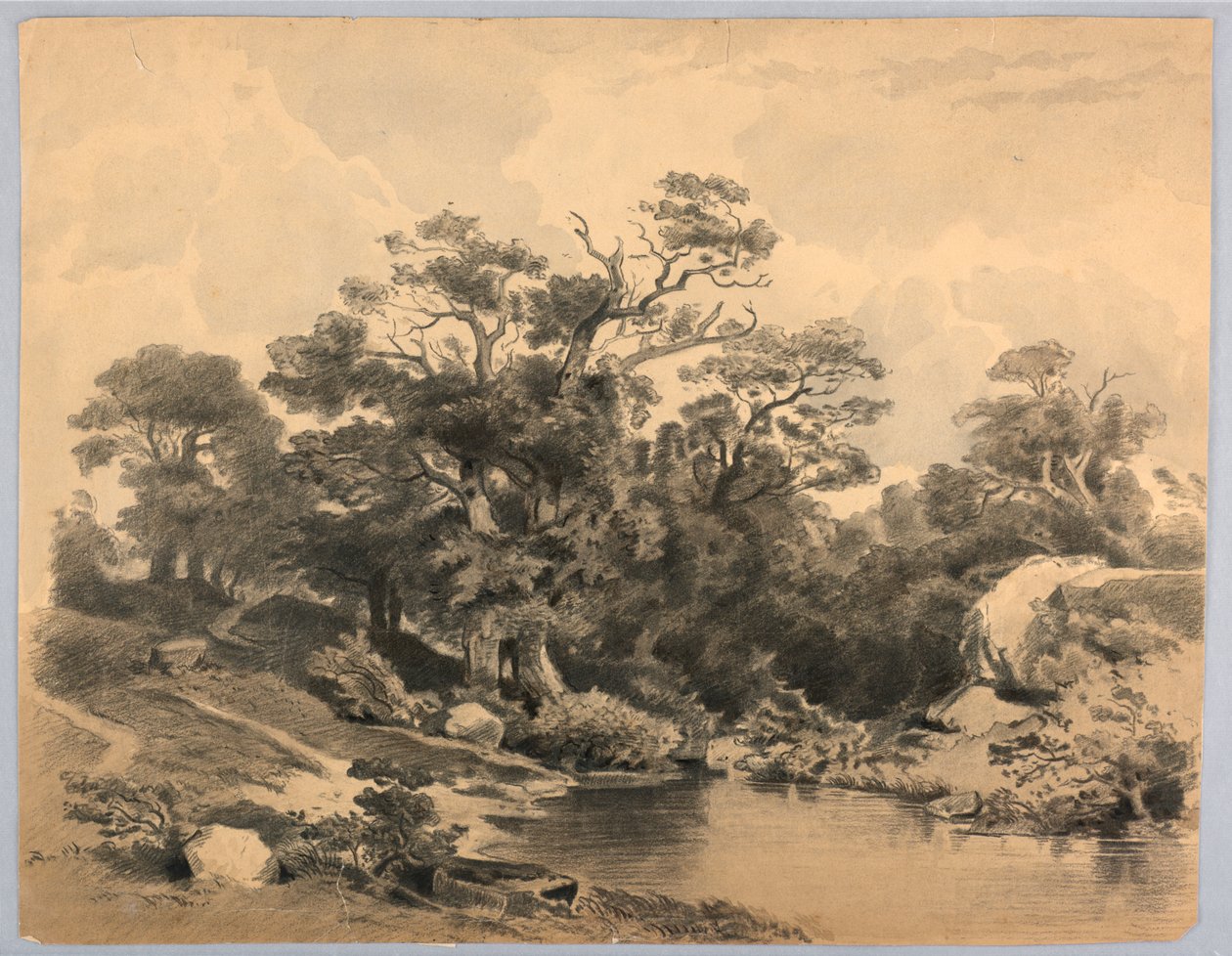 Studie van landschap door William Stanley Haseltine