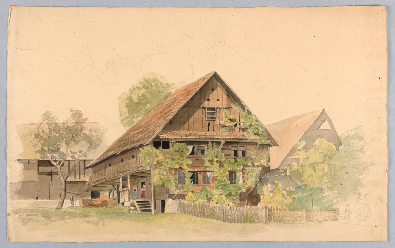 Studie van Landschap, Zwitserland door William Stanley Haseltine