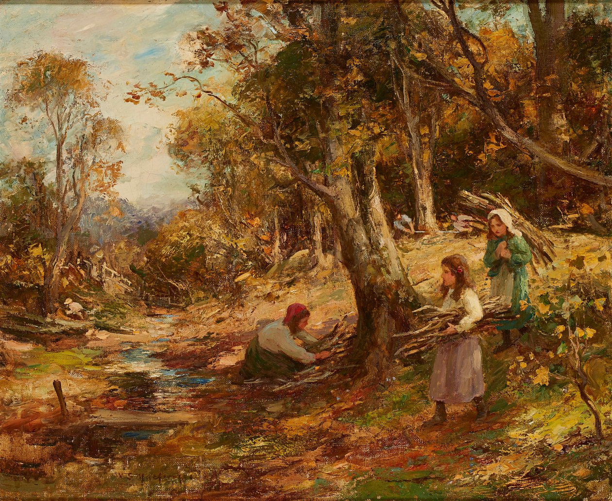 Hout verzamelen door William Stewart MacGeorge