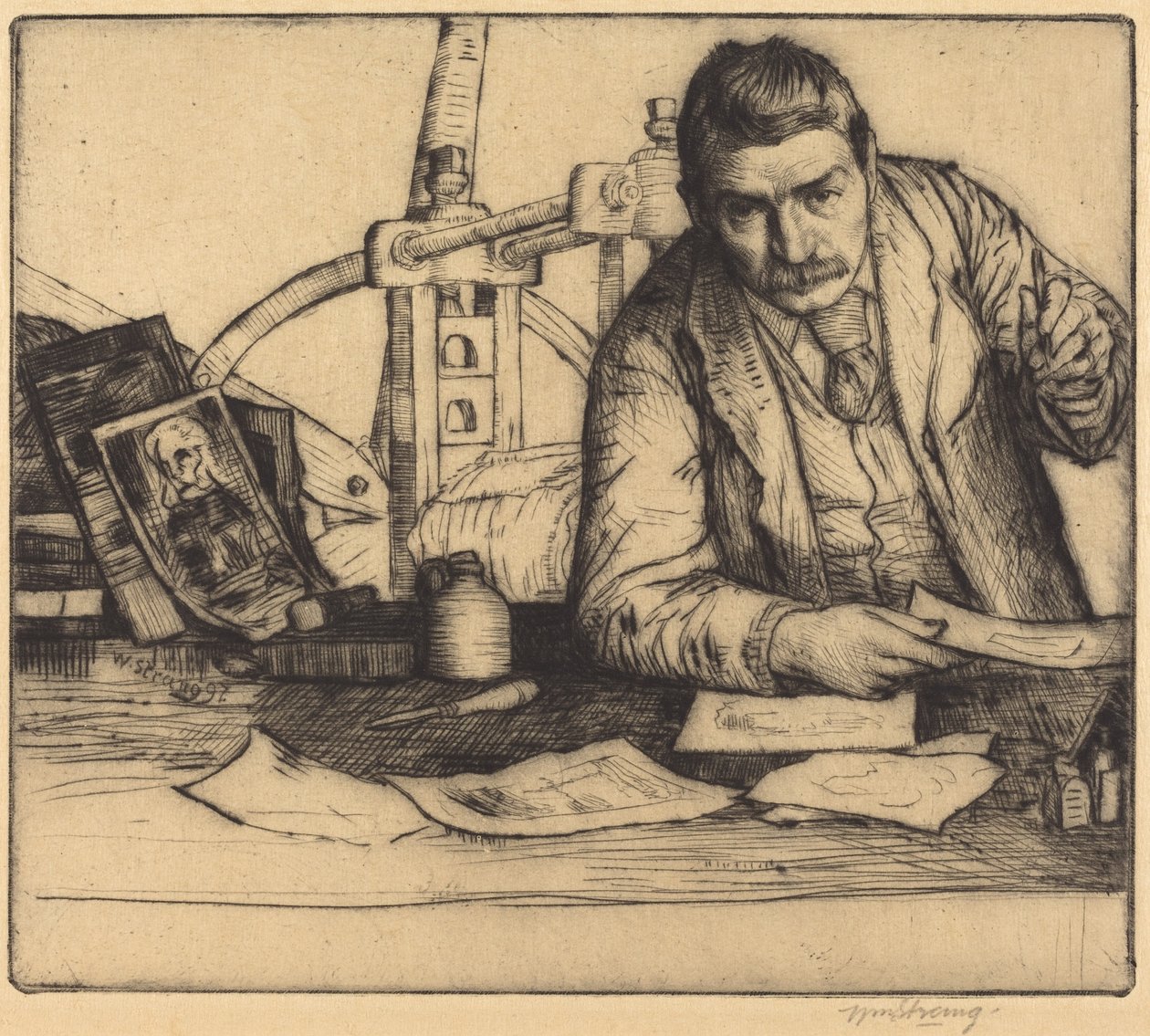 Zelfportret door William Strang