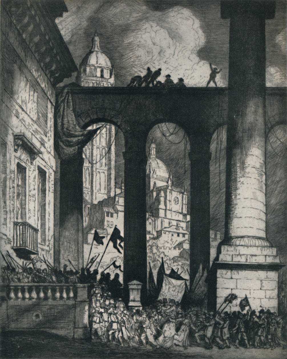 De zuilengang door William Strang