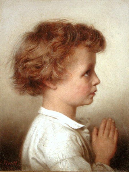In Gebed door William Strutt