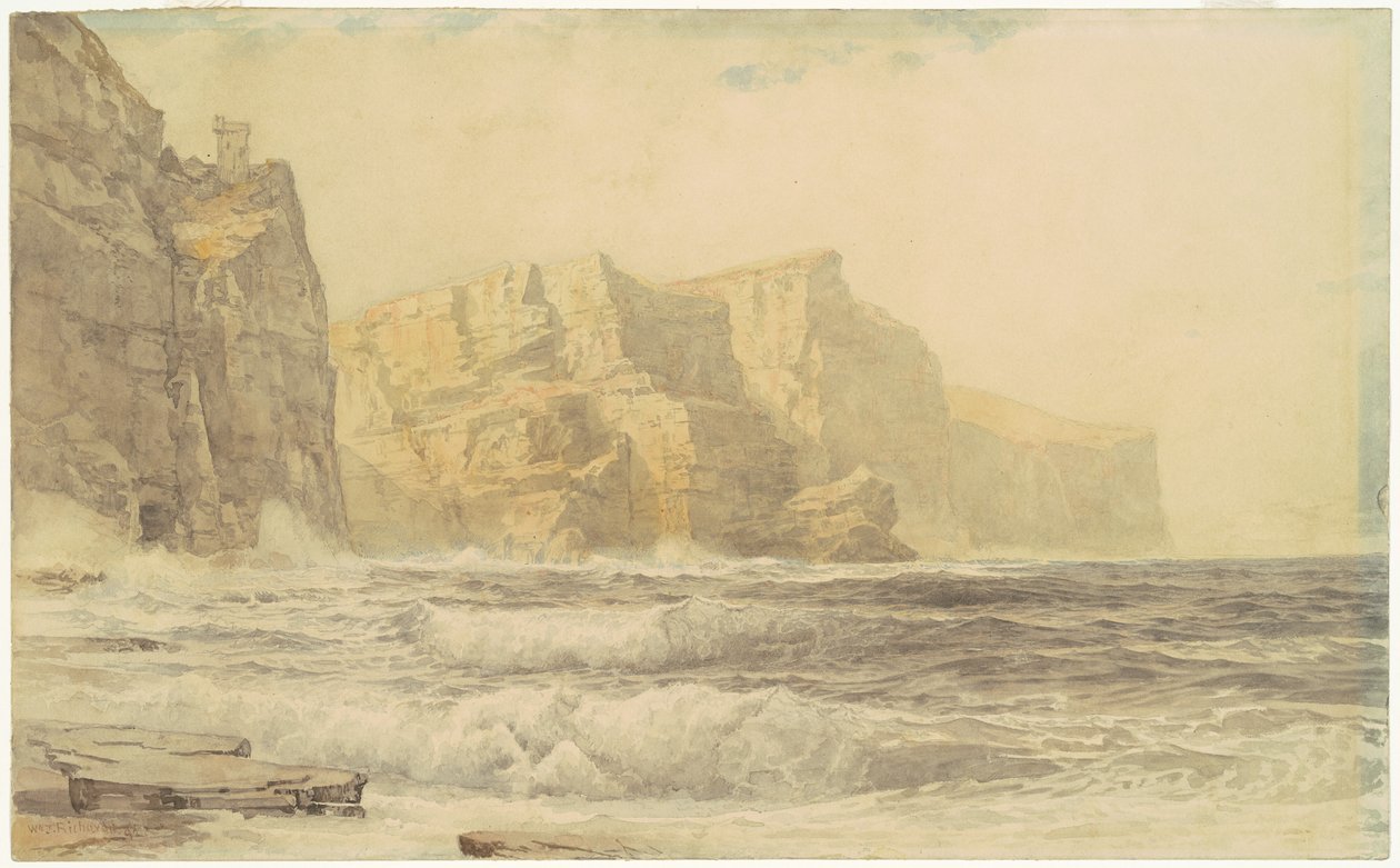 Baldart Kasteel, Kilkee, County Clare, Ierland door William Trost Richards