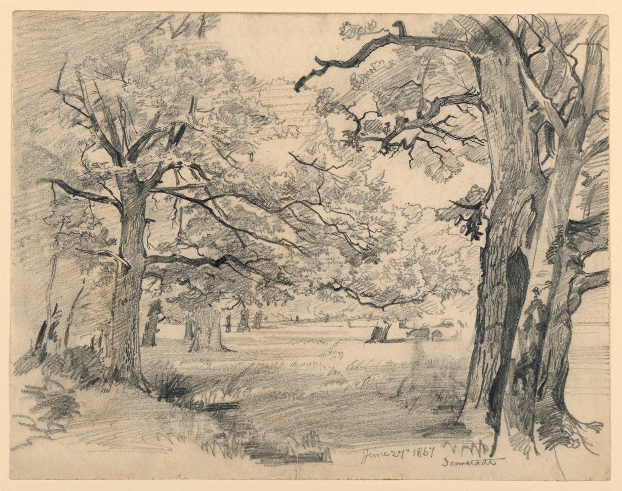 Landschap, Darmstadt door William Trost Richards