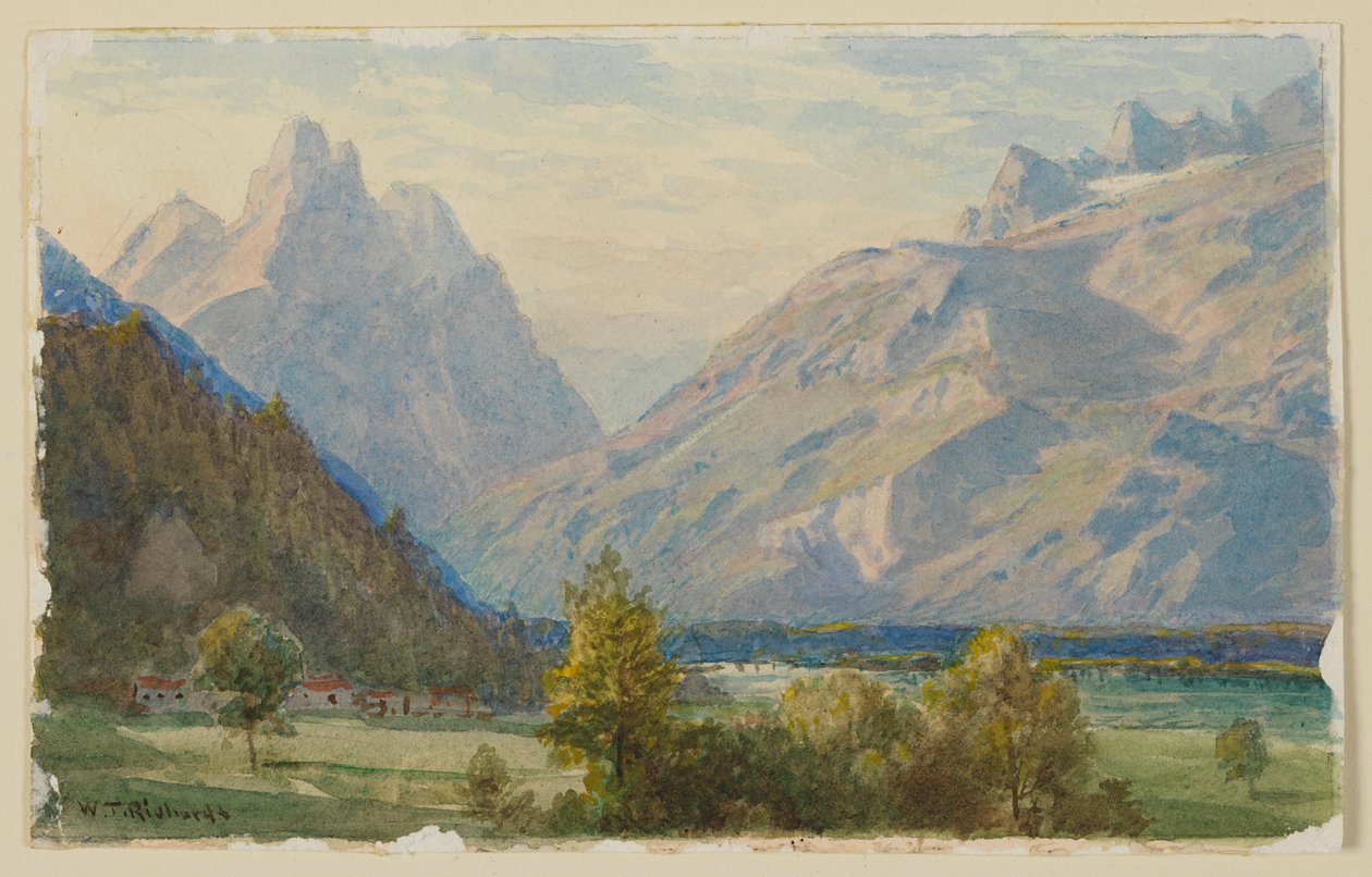 Studie van landschap, Noorwegen door William Trost Richards
