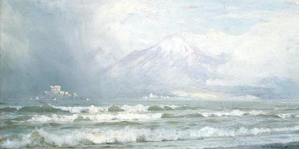 Vesuvius in de Winter door William Trost Richards