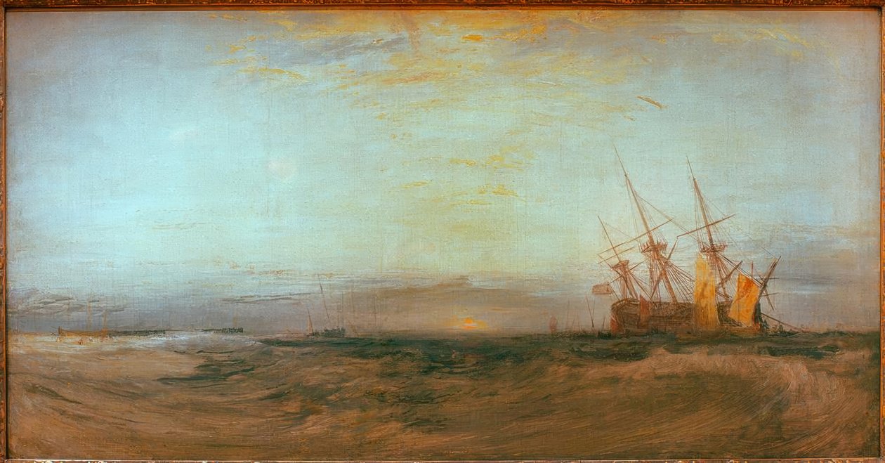 Een gestrand schip door Joseph Mallord William Turner