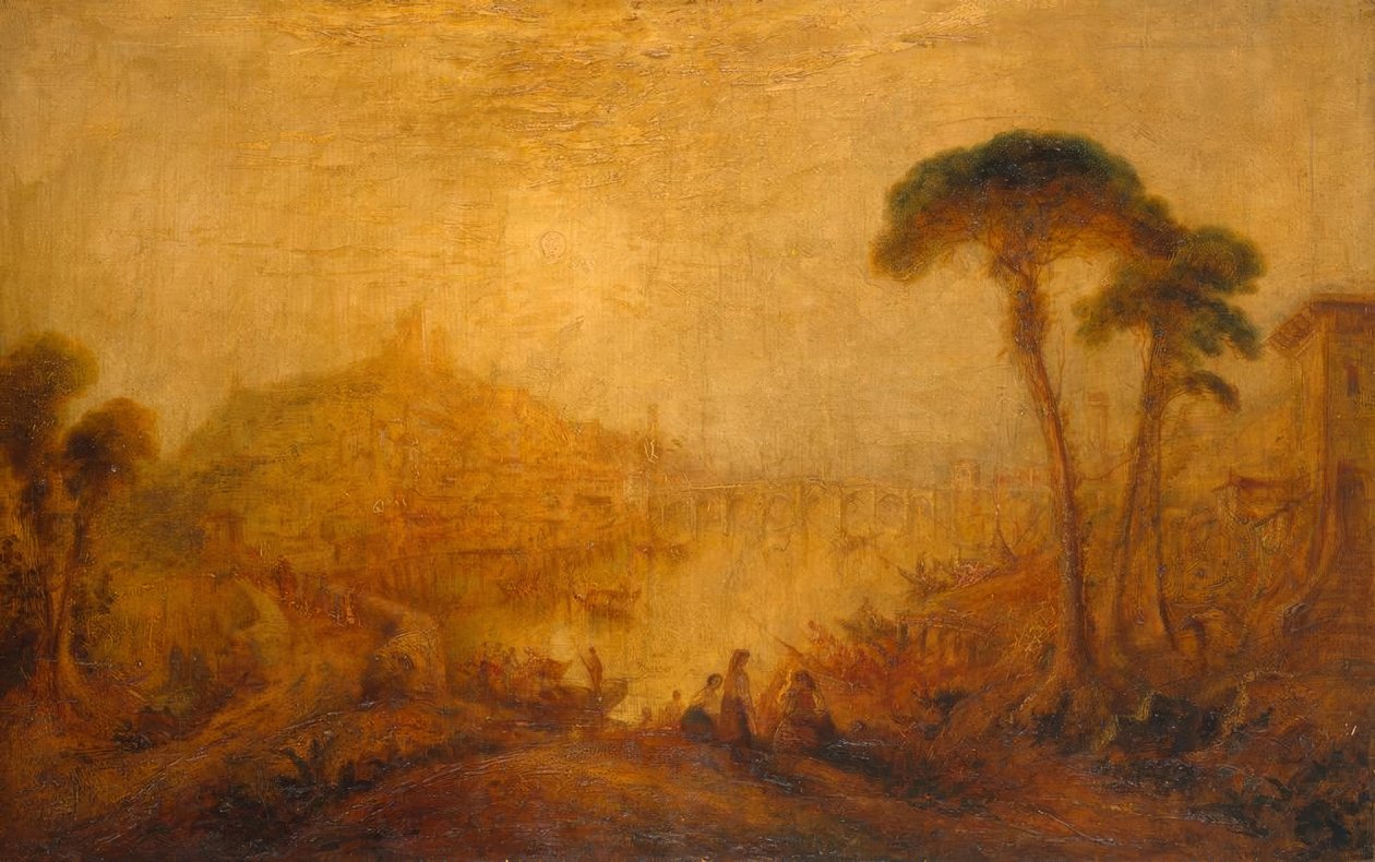 Oud Landschap met Figuren door Joseph Mallord William Turner