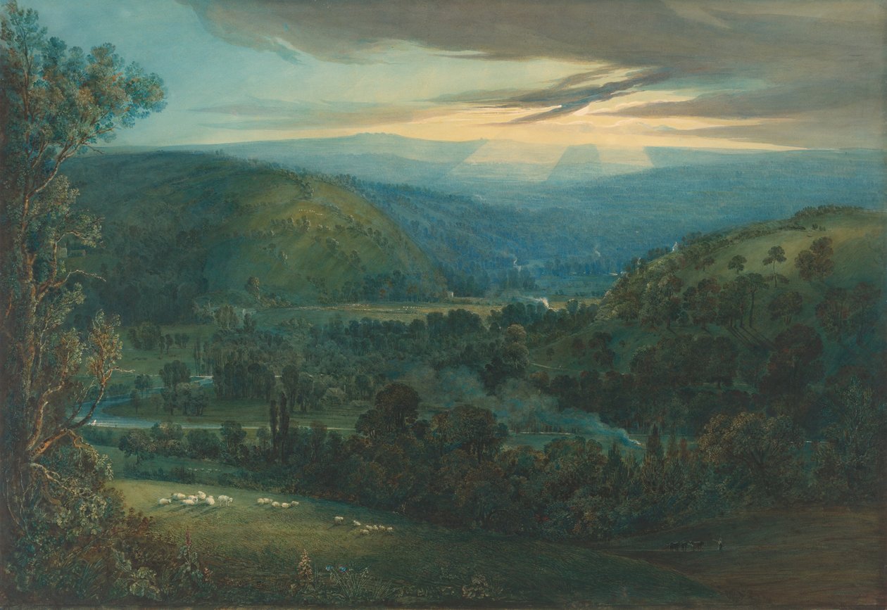 Dageraad in de valleien van Devon, 1832 door Joseph Mallord William Turner