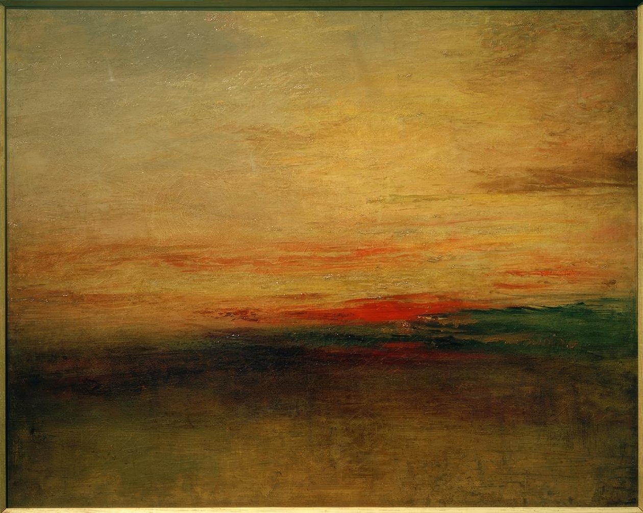 Zonsondergang(?) door Joseph Mallord William Turner
