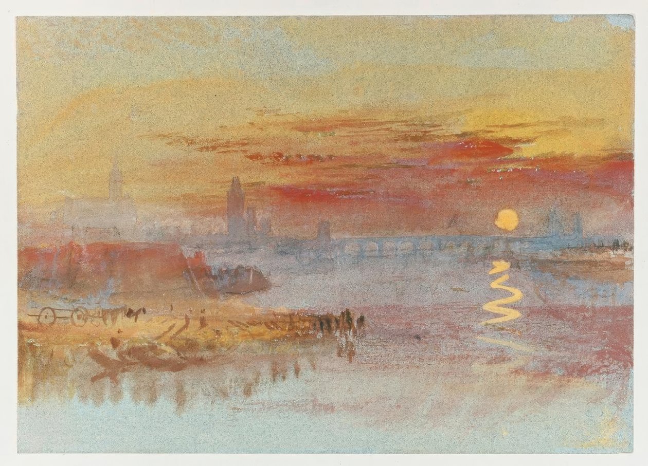 De scharlaken zonsondergang door Joseph Mallord William Turner