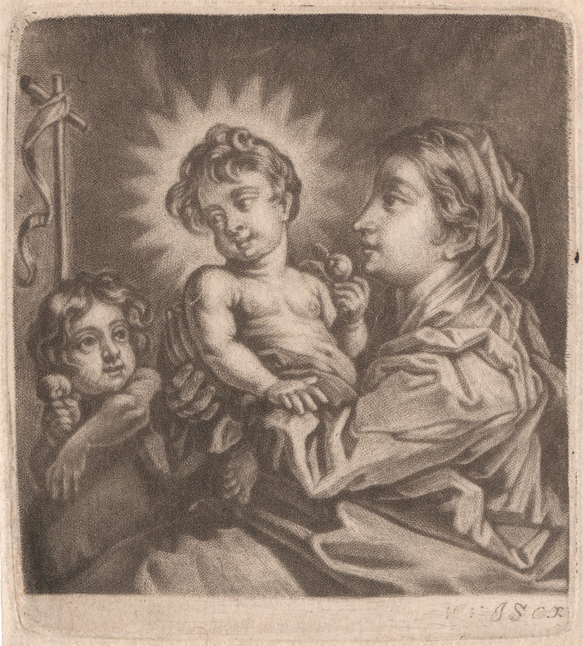 Maagd, Christus Kind en St. Johannes door William Vincent