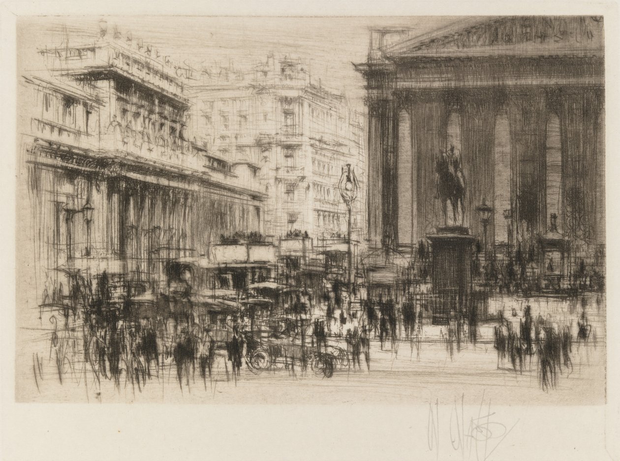 Set Londen: Bank (met de Royal Exchange) door William Walcot
