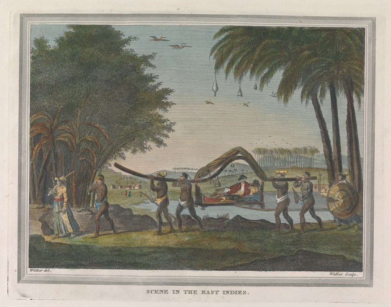 Scène in de Oost-Indië door William Walker