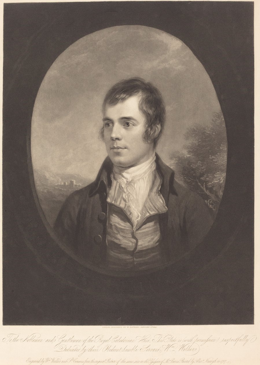 Robert Burns door William Walker and Samuel Cousins after Alexander Nasmyth