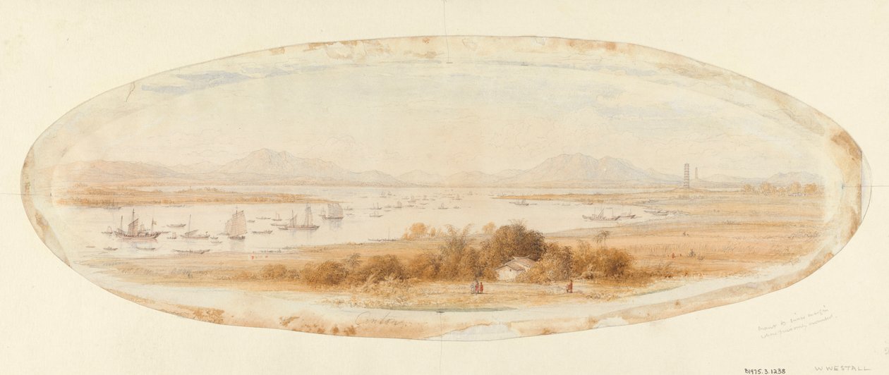 Whampoa en de Canton-rivier door William Westall