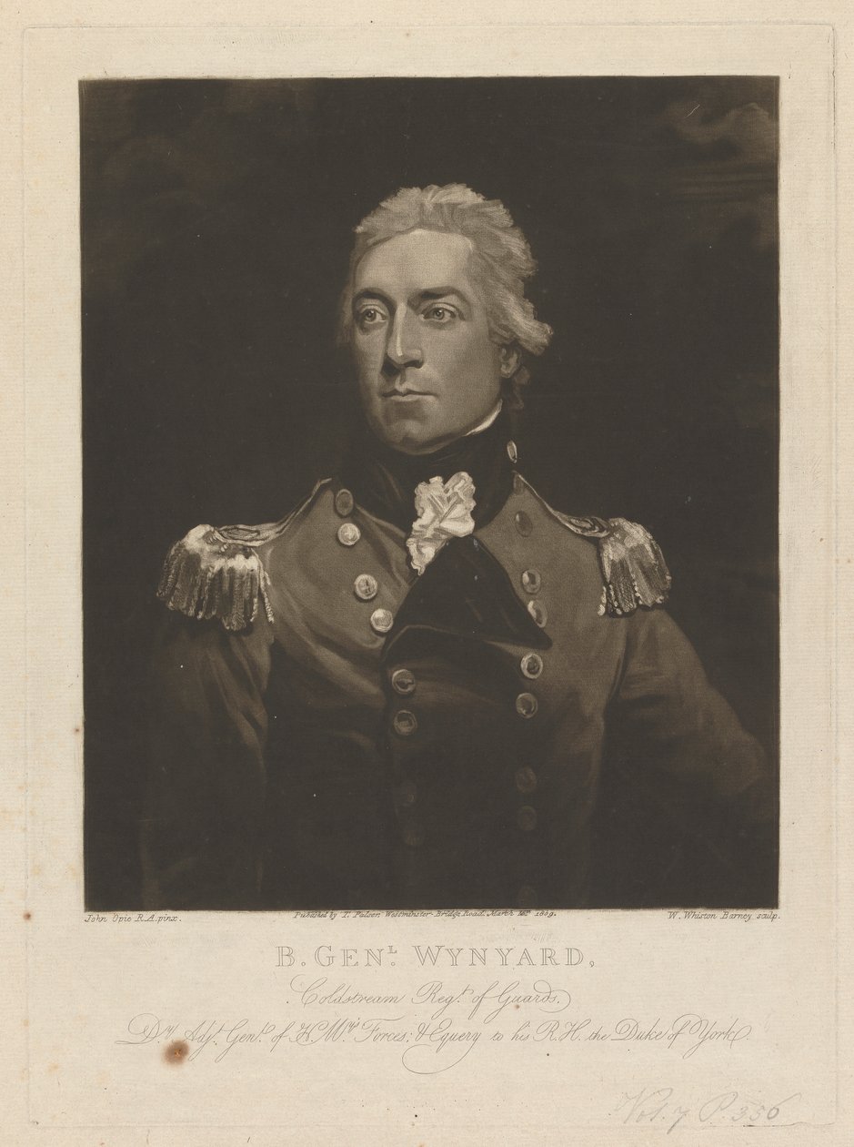 Luitenant-generaal William Wynyard door William Whiston Barney