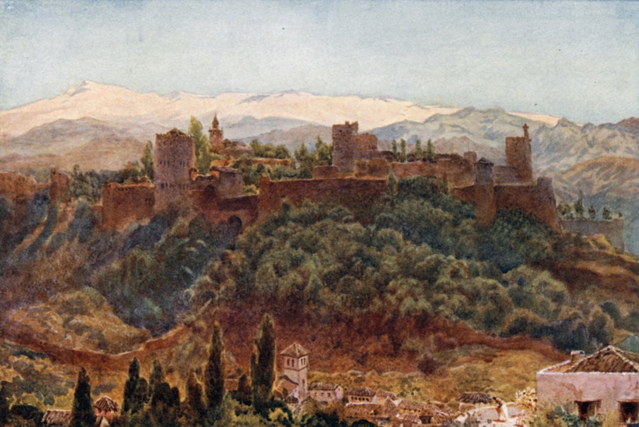 Granada, het Alhambra door William Wiehe Collins