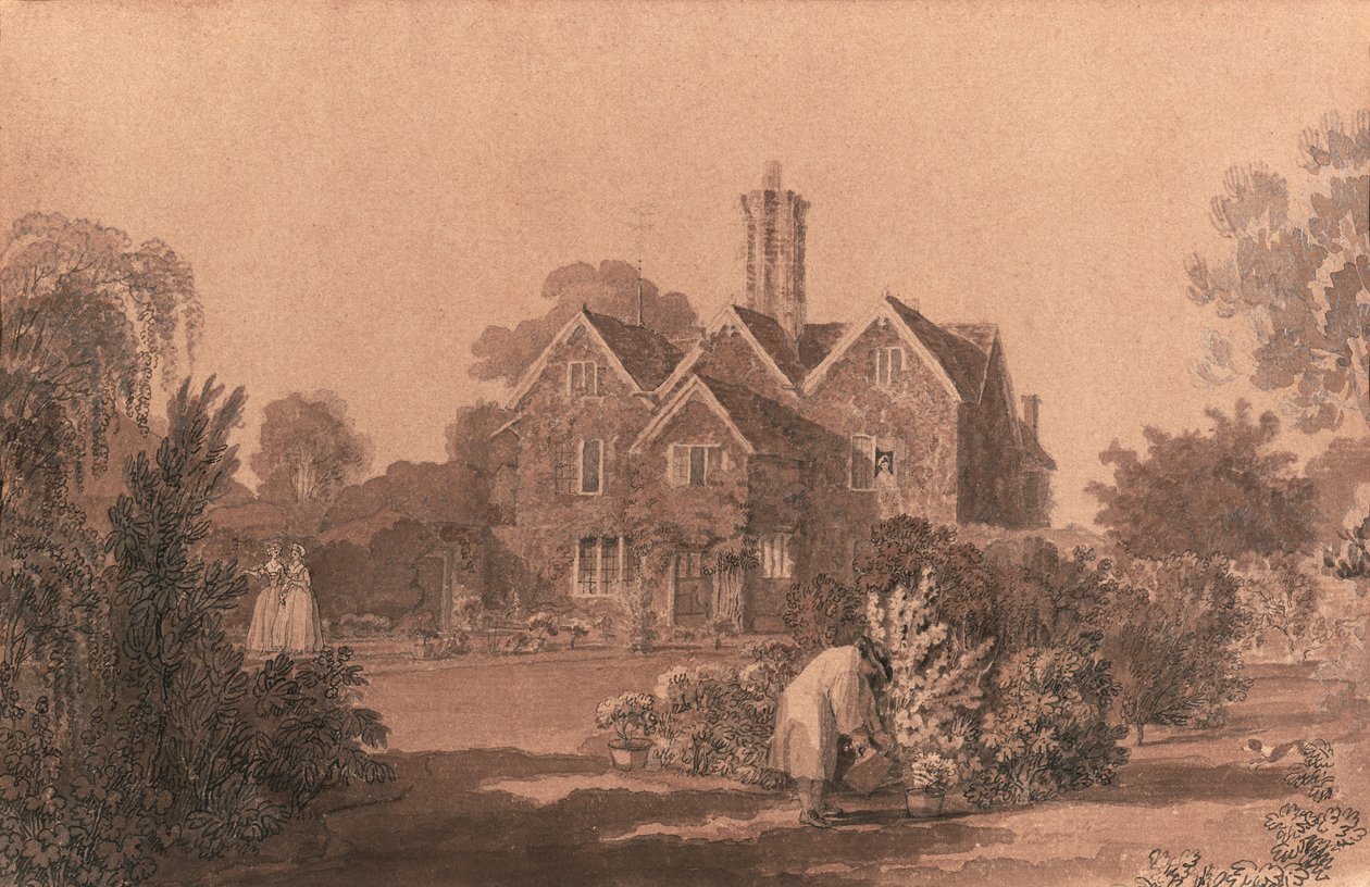 Huis in Remenham, nabij Henley-on-Thames door William Woollett