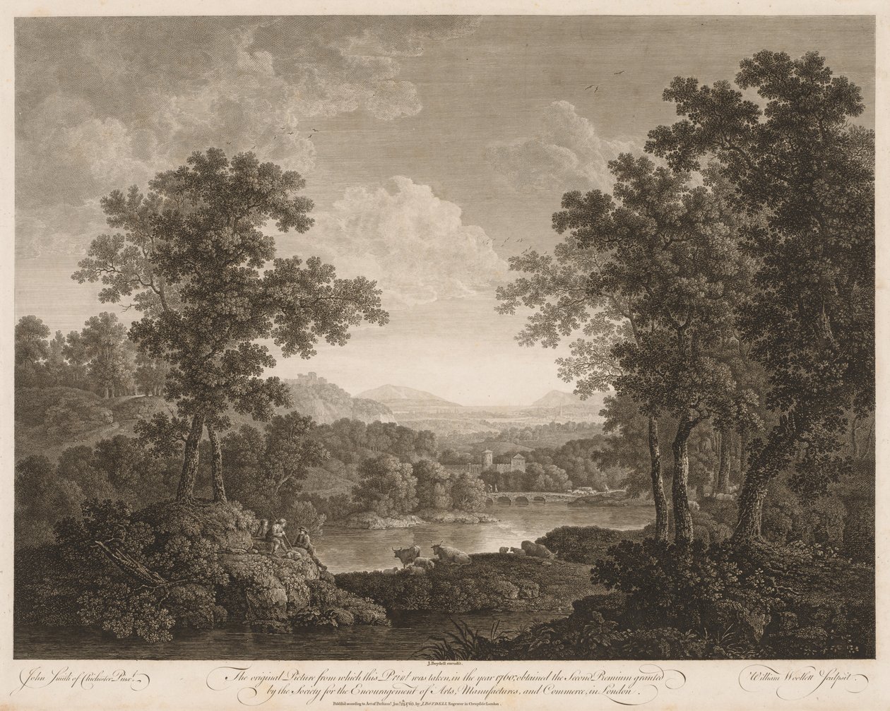 Landschap door William Woollett