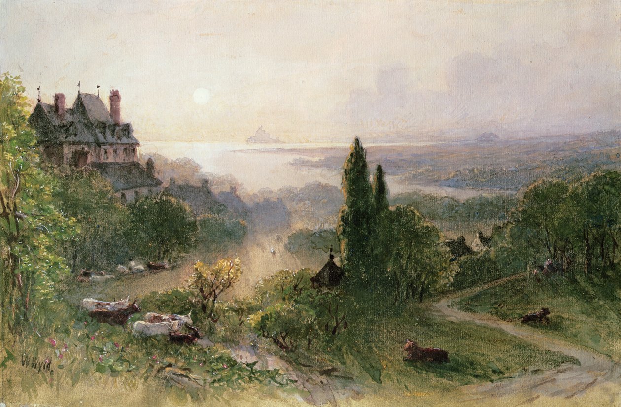 Landschap met een Groot Huis door William Wyld