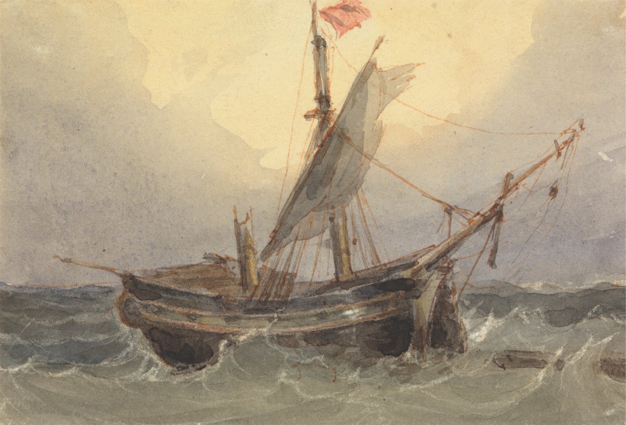 Schip op Zee door William Wyld