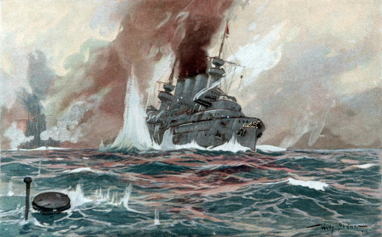 Onderzeeër, ca. 1905 door Willy Stöwer