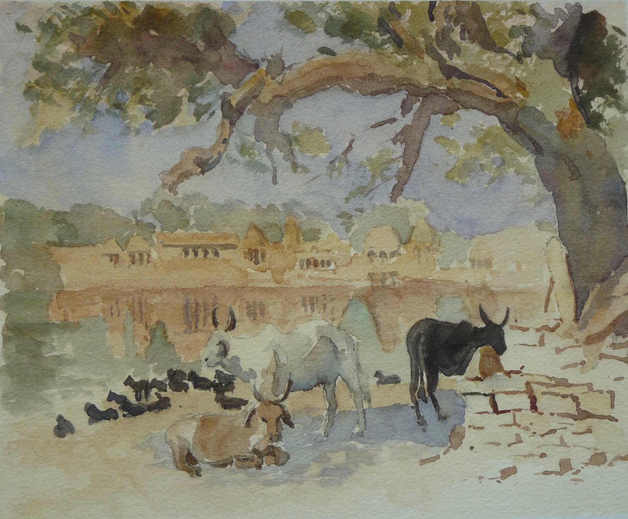 Jaisalmer - Gadi Sagar (schets) door Wilson Clive