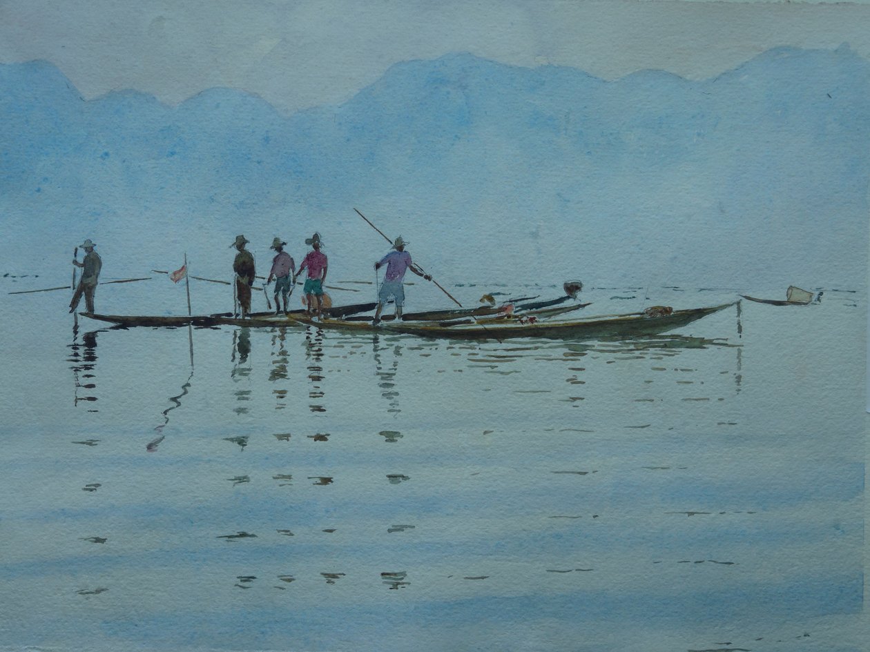 923 Vissen op Inle Lake door Wilson Clive
