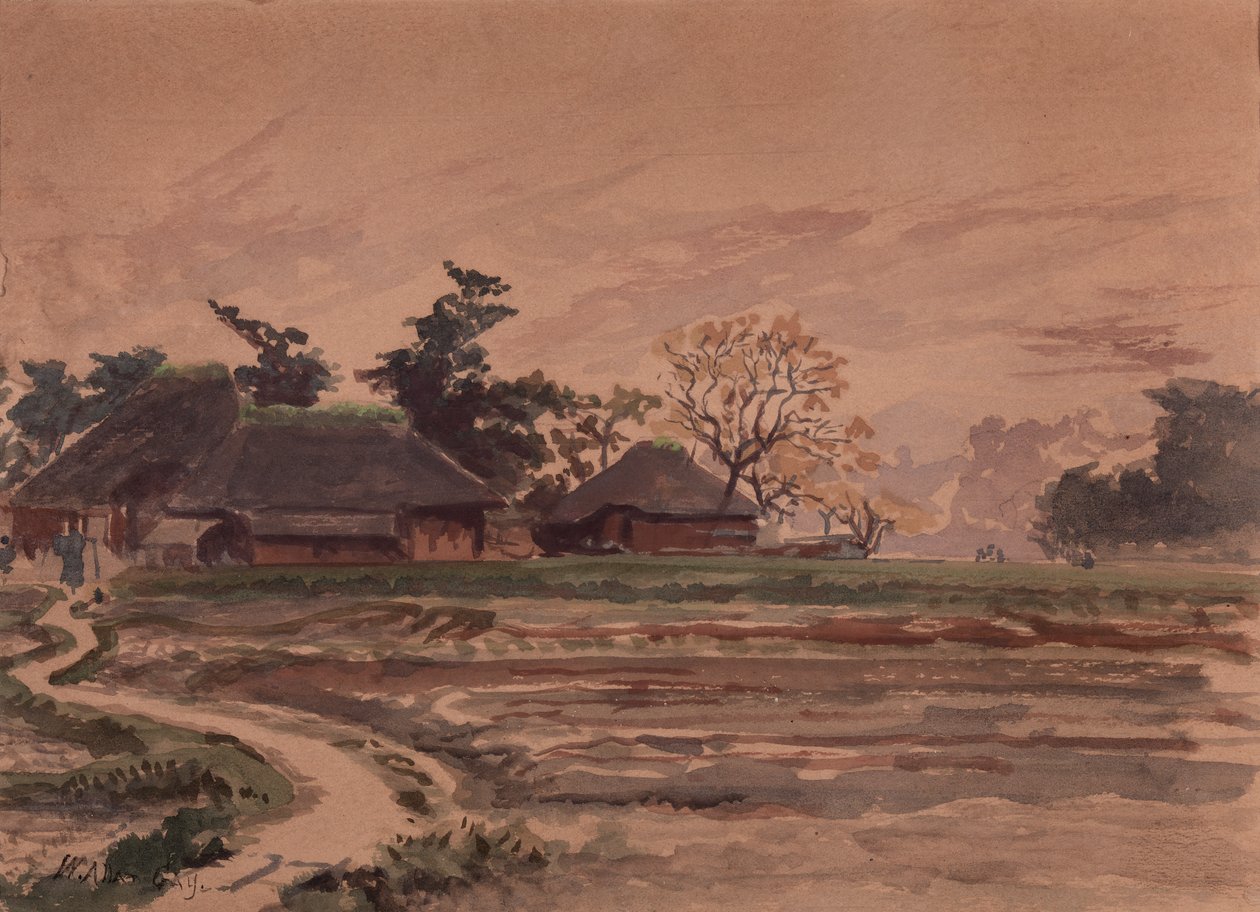 Landschap met Huizen door Winckworth Allan Gay