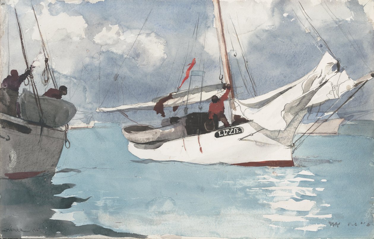 Vissersboten, Key West door Winslow Homer