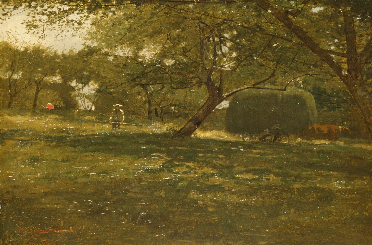 Oogstscène, ca. 1873 door Winslow Homer