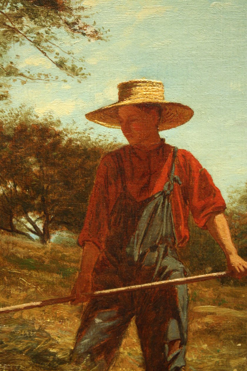 Hooien (detail) door Winslow Homer