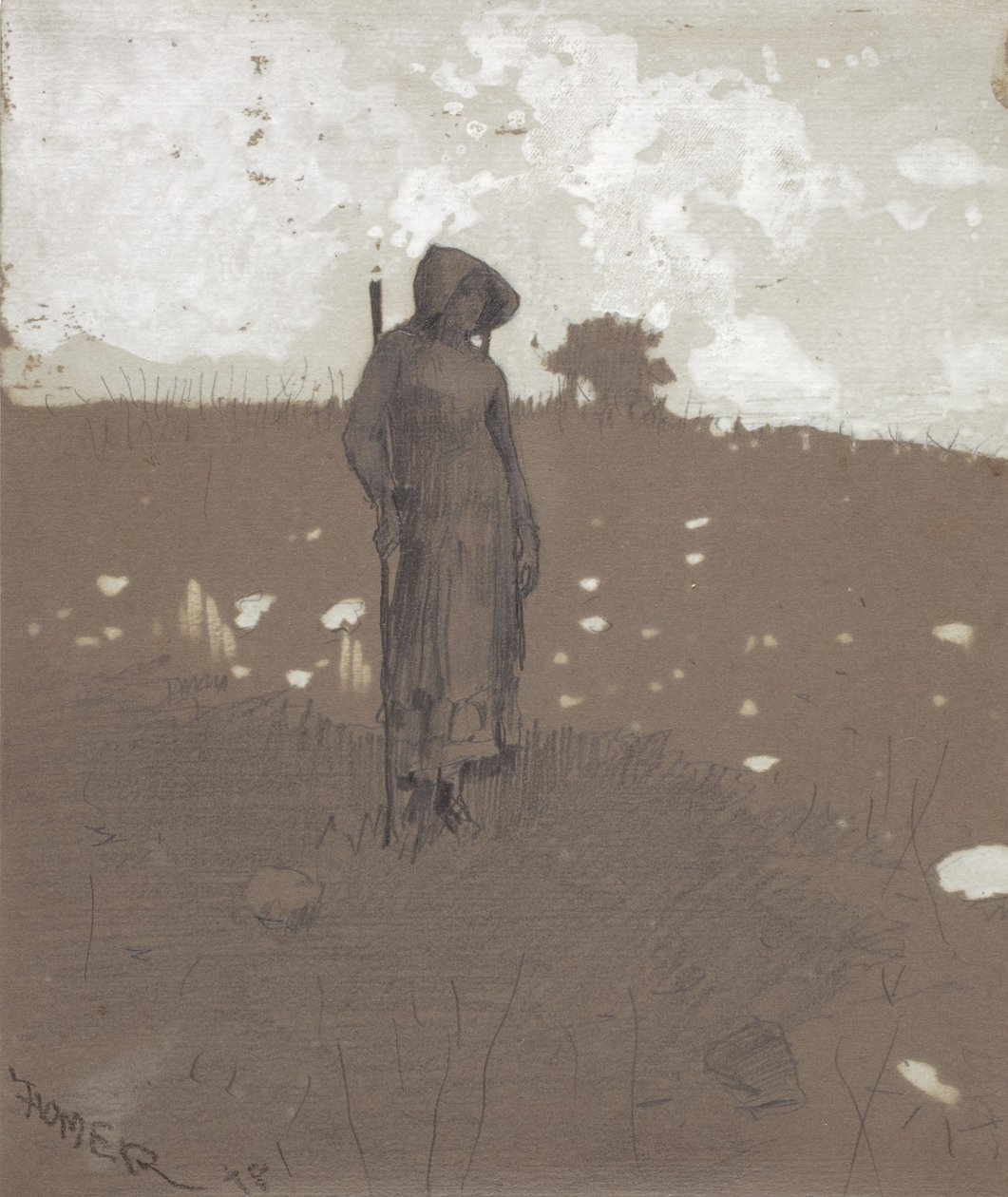 In het veld door Winslow Homer