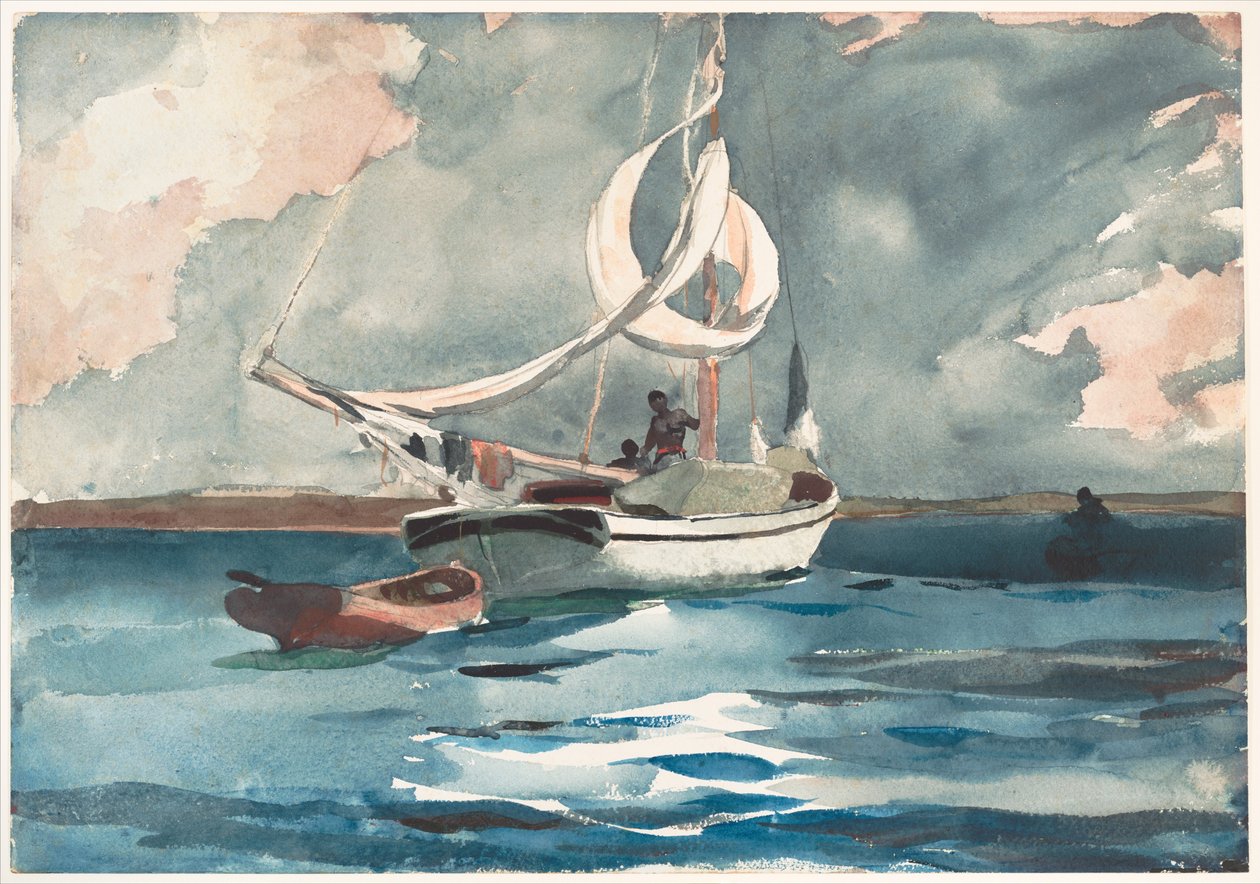 Sloep, Nassau door Winslow Homer