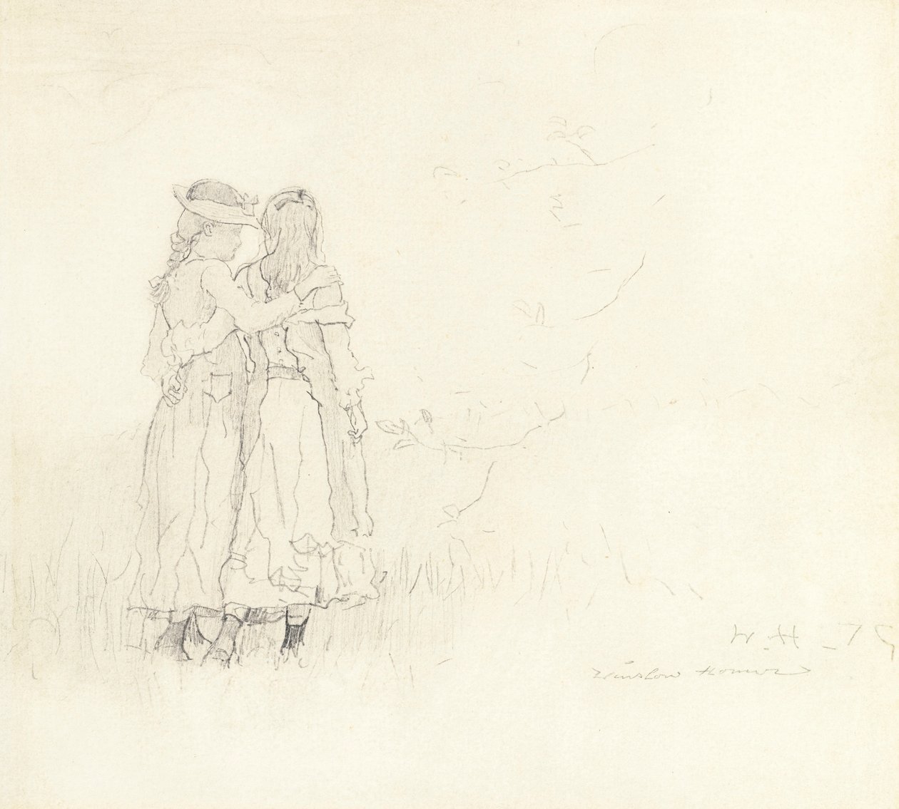 Twee meisjes door Winslow Homer