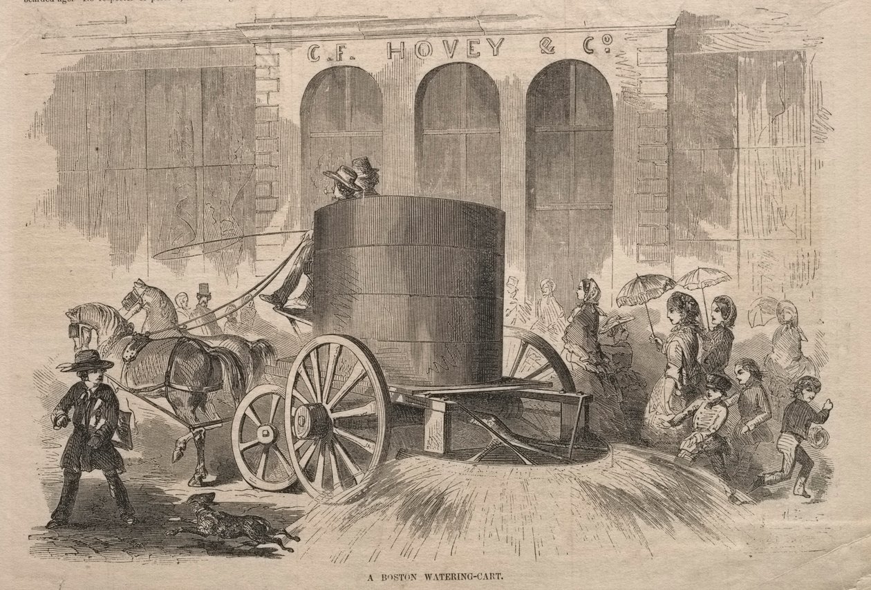 Een gieter in Boston door Winslow Homer