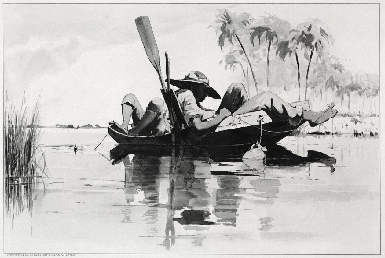 Een Vispartij, 1890 door Winslow Homer