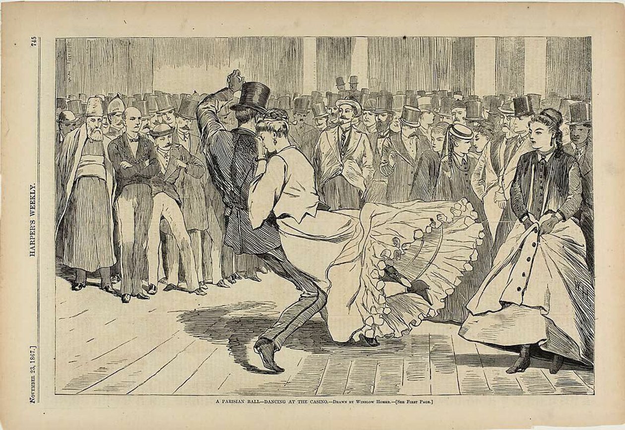 Een Parijse danser in het casino door Winslow Homer
