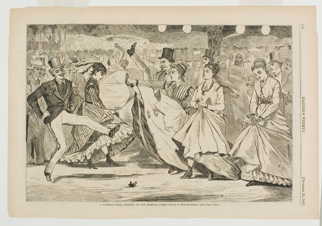 Een Parijs bal dansen in de Mabille, Parijs door Winslow Homer