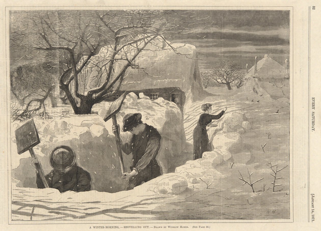 Een Winterochtend door Winslow Homer