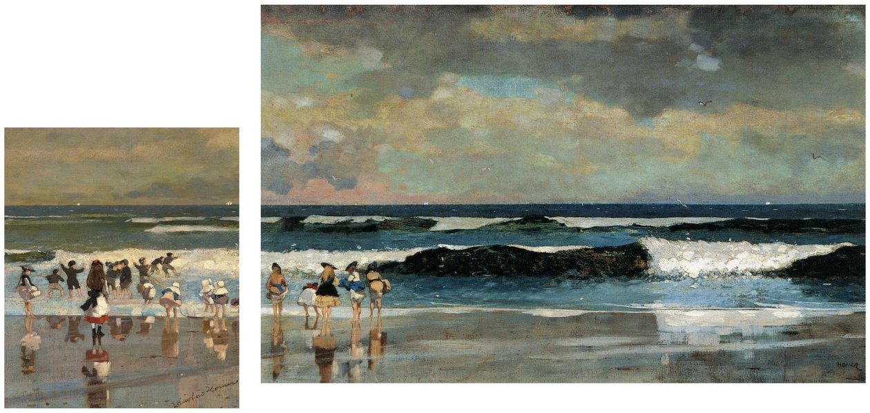 Strand amp; Op het strand door Winslow Homer