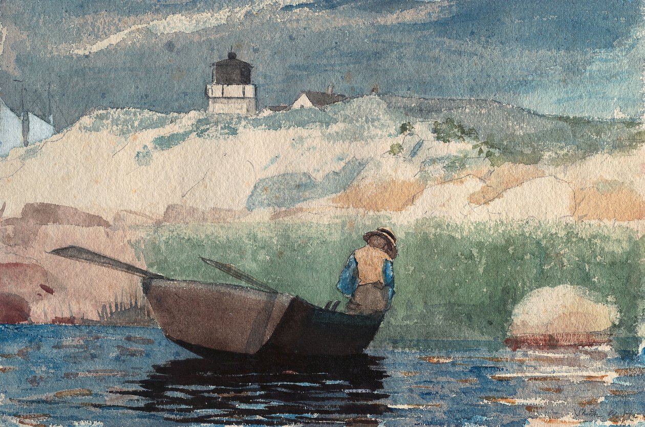 Jongen in Boot, Gloucester door Winslow Homer