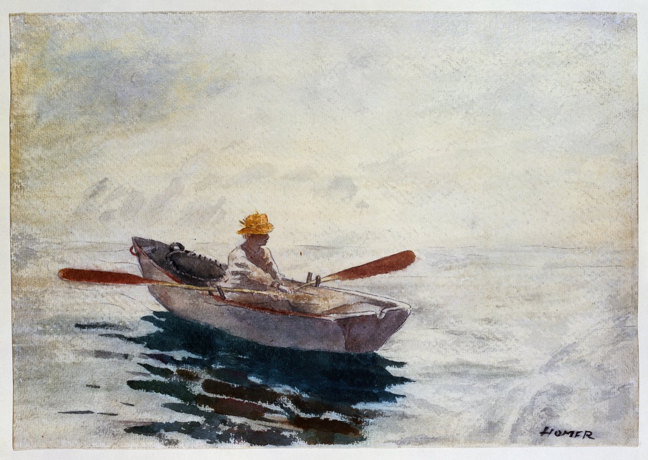 Jongen in een Boot door Winslow Homer