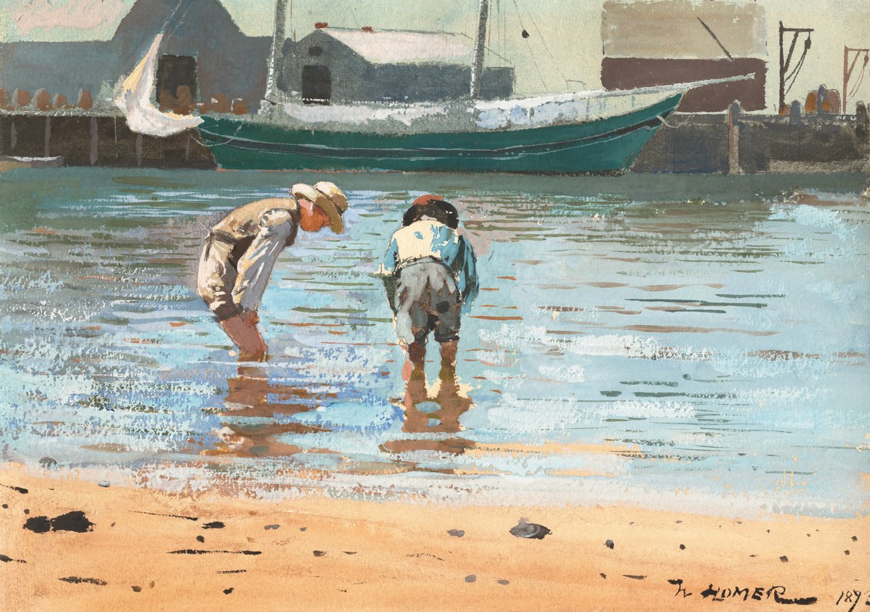 Jongens Wadend door Winslow Homer
