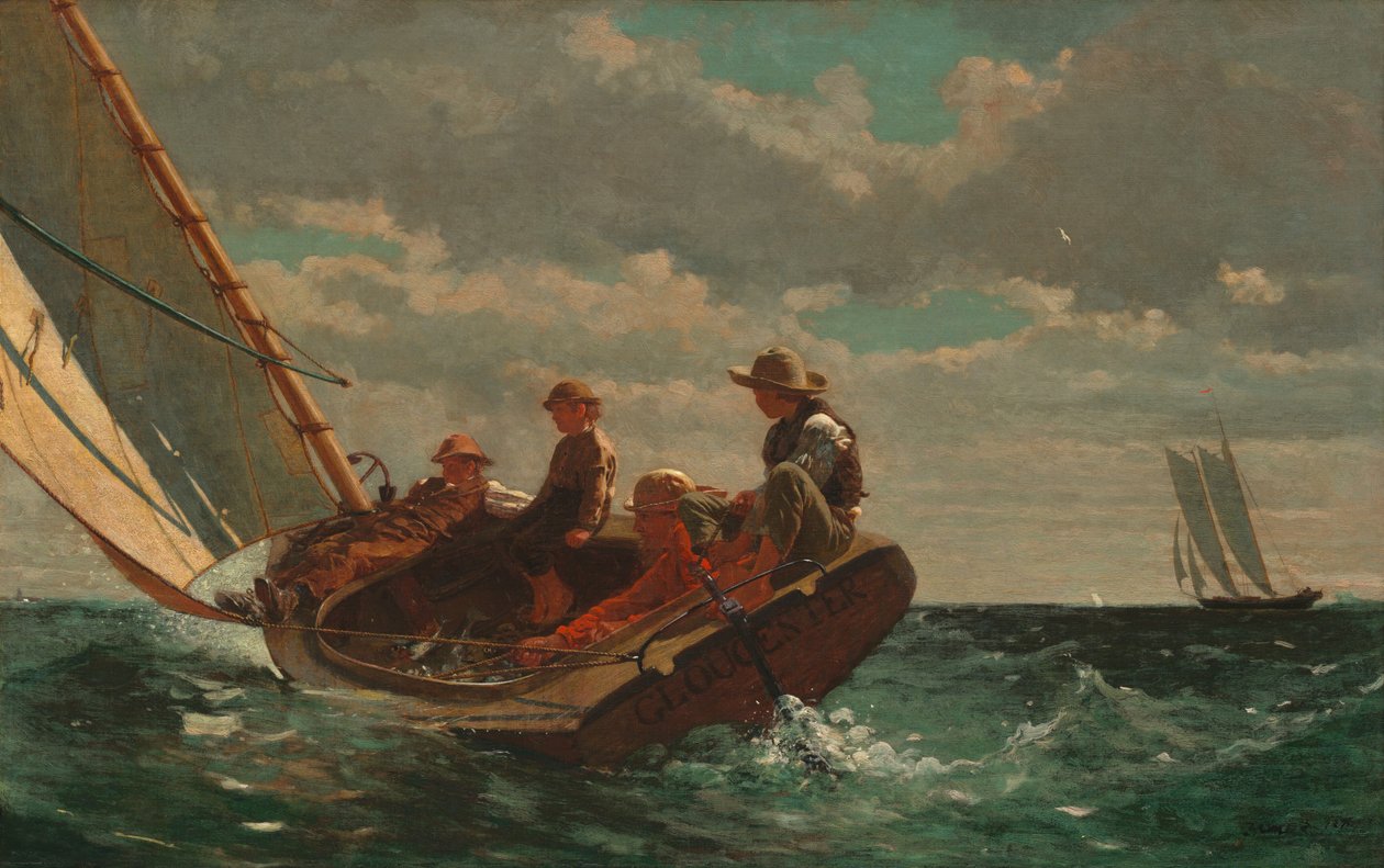 Breezing Up (Een Goede Wind) door Winslow Homer